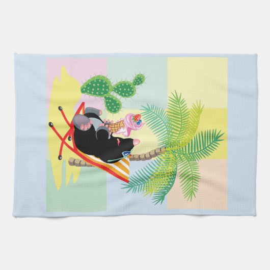 ビーチ キッチンタオル (横)