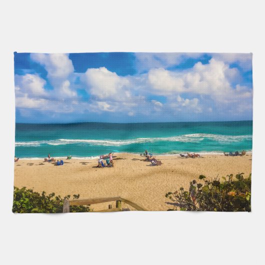 ビーチ キッチンタオル (横)