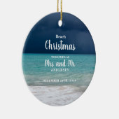 ビーチ·クリスマス·トゥ·ファミリー セラミックオーナメント (右)