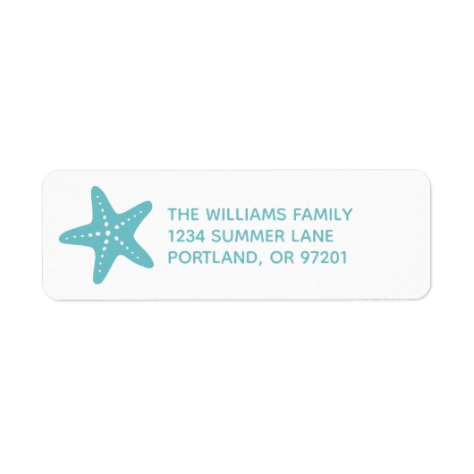 ビーチ クリスマス 返信先住所ラベル ラベル (正面)