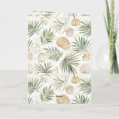 ビーチ コースト オーシャン シー シェルズ バースデー カード (裏面)