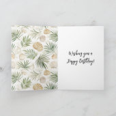 ビーチ コースト オーシャン シー シェルズ バースデー カード (内部)