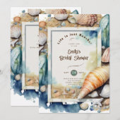 ビーチ コースト オーシャン ベイビーシャワー バースデー ウェディング 招待状 (正面/裏面)