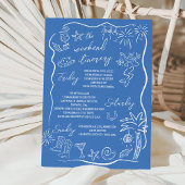 ビーチ コースト カウガール バチェロレッテ ヘン ウィークエンド 招待状