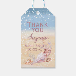 ビーチ コースト シェル サンクス パーティー ファバー ギフトタグ