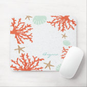 ビーチ コーラル リーフ シー シェル & ヒトデ マウス パッド マウスパッド (マウス)