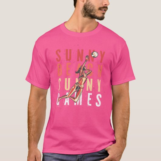 ビーチ サニーゲーム フレンド ファミリー Tシャツ (正面)