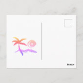 ビーチ サマー 波 トロピカルな雰囲気 ポストカード (裏面)