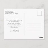 ビーチ サンキュー ベイビーシャワー 男女兼用 ポストカード (裏面)