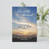 ビーチ/サンセット結婚式招待状 招待状 (スタンド正面)