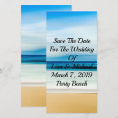 ビーチ サンド シー セーブ ザ デート セーブザデート (正面/裏面)