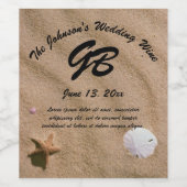 ビーチ サンド ドル ウミヒトデ ワインラベル (シングルラベル)