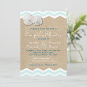 ビーチ サンド ドル カップルシャワーの招待状 招待状 (スタンド正面)