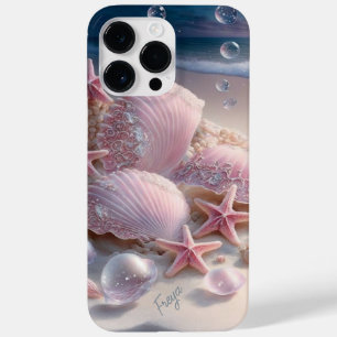 ビーチ シェルズ トレンディ モダン ガーリー 名前入り Case-Mate iPhone 14 PRO MAXケース