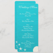 ビーチ シェル ウェディング メニュー オーダーメイド 招待状 (正面/裏面)