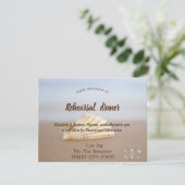 ビーチ シェル, ハート ウェディング リハーサル ディナー 招待状 (スタンド正面)