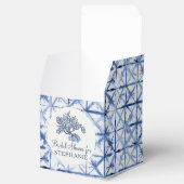 ビーチ シェル モダン ブルー ホワイト ブライダル シャワー フェイバーボックス (オープン)