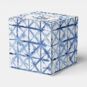 ビーチ シェル モダン ブルー ホワイト ブライダル シャワー フェイバーボックス (裏面サイド)