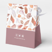 ビーチ シェル 水彩 コーストスタイル おしゃれ ウェディング フェイバーボックス (裏面サイド)