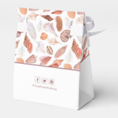 ビーチ シェル 水彩 コーストスタイル おしゃれ ウェディング フェイバーボックス (裏面サイド)