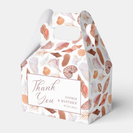 ビーチ シェル 水彩 コーストスタイル おしゃれ ウェディング フェイバーボックス