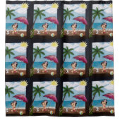 ビーチ・シャワー・カーテンの日 シャワーカーテン (正面)