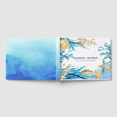 ビーチ |シーサイドウォーター結婚カラーのゲストブック ゲストブック (全面)