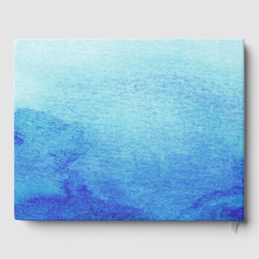 ビーチ |シーサイドウォーター結婚カラーのゲストブック ゲストブック (裏面)