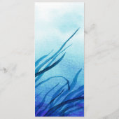 ビーチ |シーサイドウォーター結婚カラーのメニューカード プログラム (裏面)