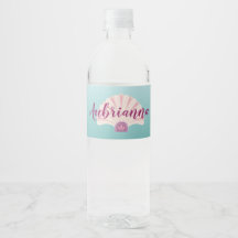 ビーチ シーシェル 水ボトル ラベル