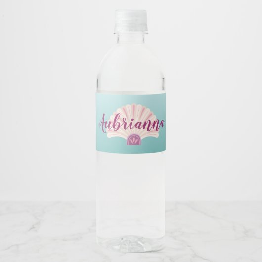 ビーチ シーシェル 水ボトル ラベル (正面)