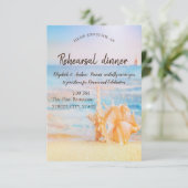 ビーチ、シースター、シーシェルリハーサルディナー 招待状 (スタンド正面)