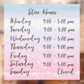 ビーチ シーン ストア アワーズ 個人用 ウィンドウサイン (シート2)