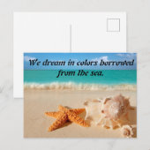 ビーチ シーン ポストカード (正面/裏面)