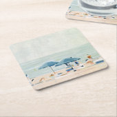 ビーチ スクエアペーパーコースター (アングル)