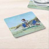 ビーチ スクエアペーパーコースター (アングル)