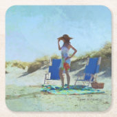 ビーチ スクエアペーパーコースター (正面)