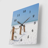 ビーチ スクエア壁時計 (傾斜)