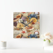 ビーチ スクエア壁時計 (ホーム)