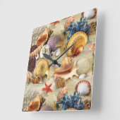 ビーチ スクエア壁時計 (傾斜)