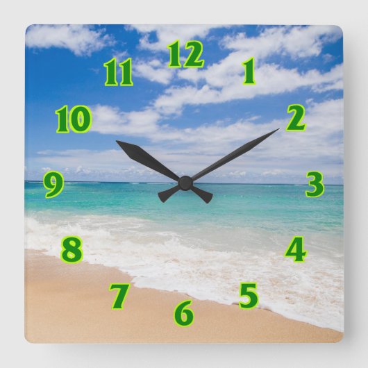 ビーチ スクエア壁時計 (正面)