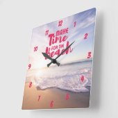 ビーチ スクエア壁時計 (傾斜)