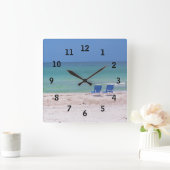 ビーチ スクエア壁時計 (ホーム)