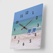 ビーチ スクエア壁時計 (傾斜)