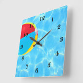 ビーチ スクエア壁時計 (傾斜)