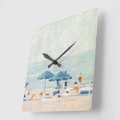 ビーチ スクエア壁時計 (傾斜)