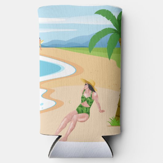 ビーチ スリム缶クーラー (正面)