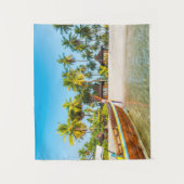 ビーチ|タイの行楽地のバンガロー タペストリー (正面)