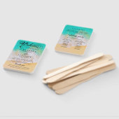 ビーチ | ティール(緑がかった色)結婚式 プログラムハンドファン ハンドファン (組立なし)