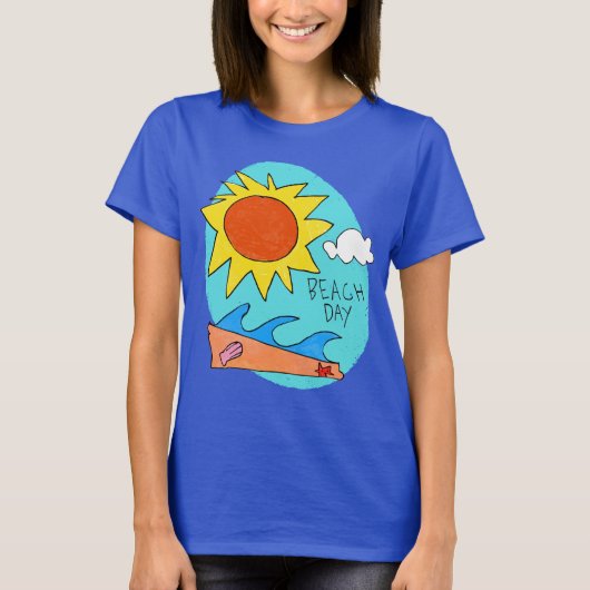 "ビーチ・デイ" 女性用Tシャツ Tシャツ (正面)